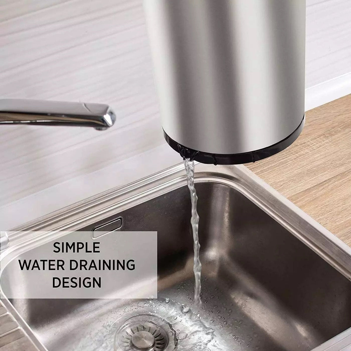 Stainless Steel Rotating Storage Bucket – Kitchen Storage Organization