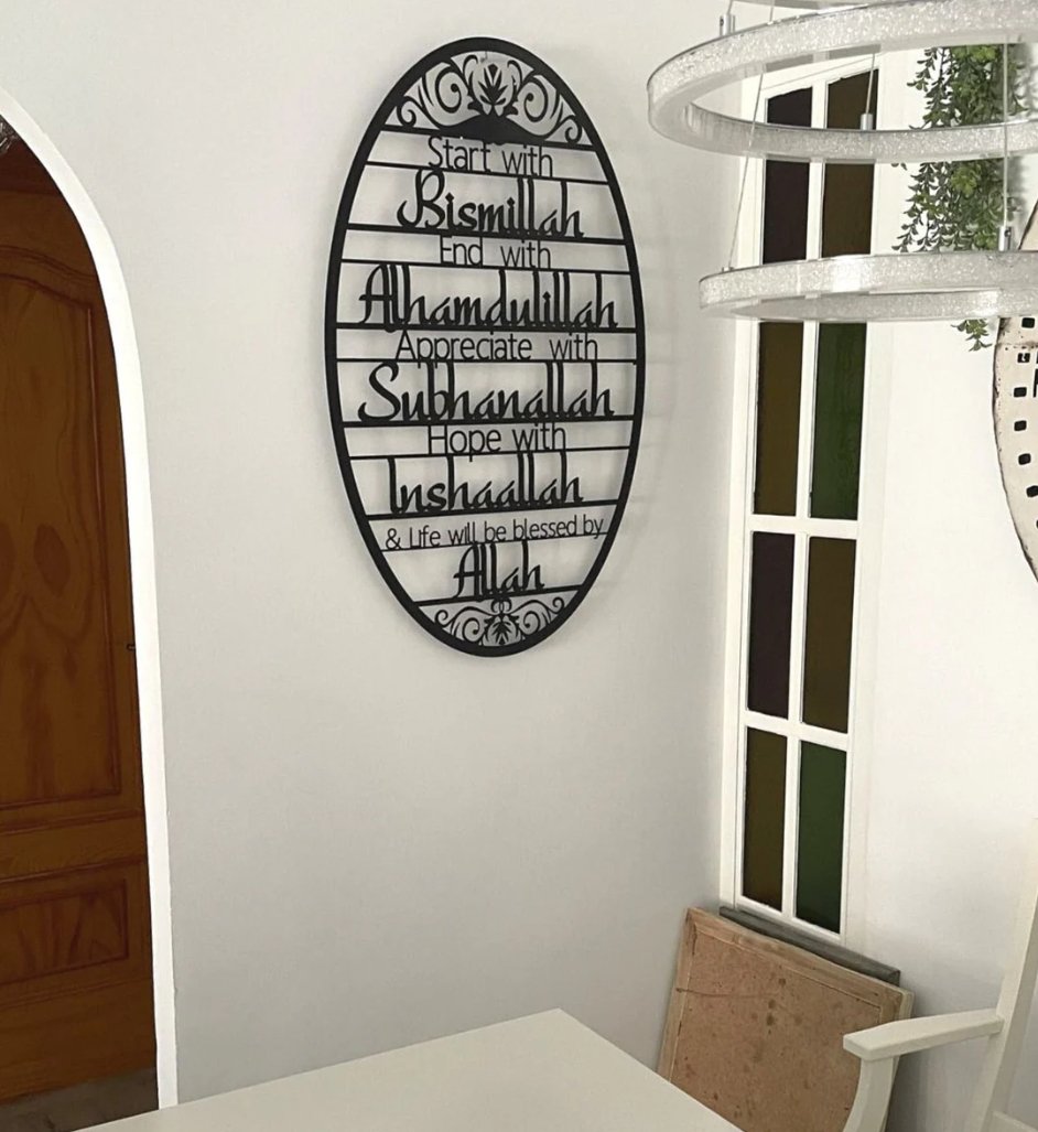 Start With Bismillah - Islamic Wall Art – Islamic Wall Art Calligraphy