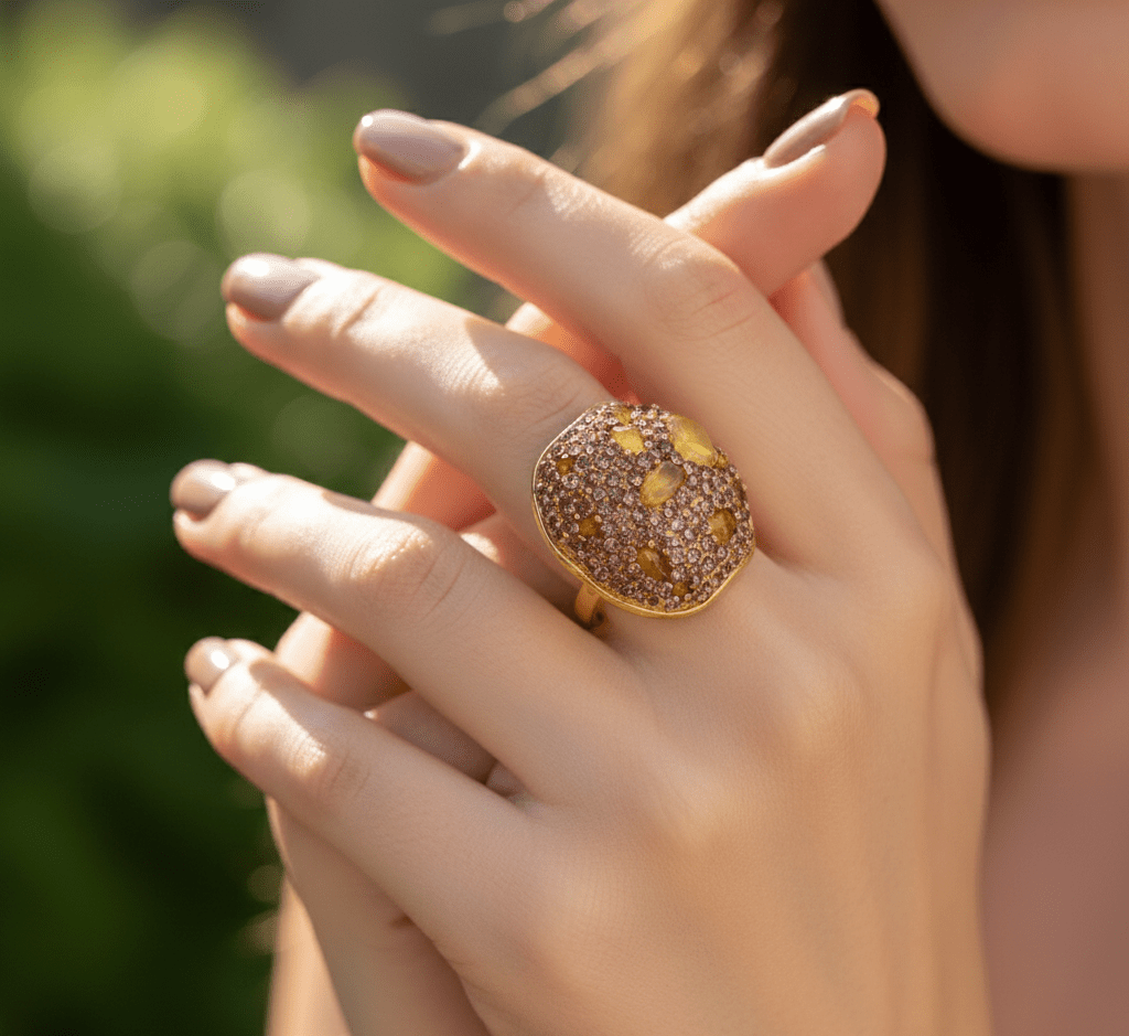 Stone Pave Statement Ring