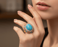 Turquoise Crystal Ring