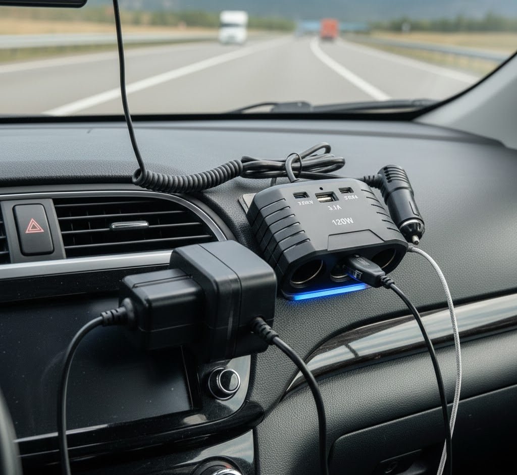 Type-C + USB Multi Socket Car Charger – Car Power Electronics