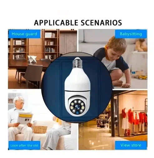 WiFi Smart Panorama Camera – 360° Bulb Security Camera | Night Vision | Mobile App Control
