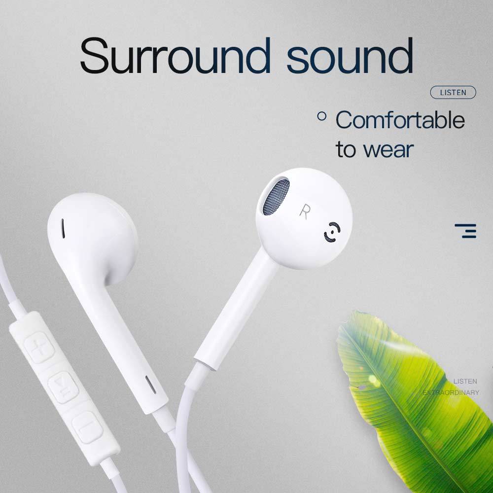 Wired Earbuds Voice Headset – Audio Speakers Headphones